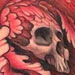 Tattoos - Peony Skull Flower - 68094
