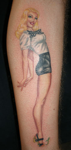 Jesso - Blonde pin up girl tattoo
