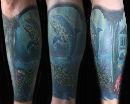 Tattoos Dolphin side 29662 Dolphin side