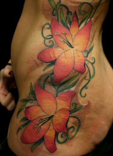 Jesso Lisas Flower Side Keyword Galleries Color Tattoos Femine Tattoos 