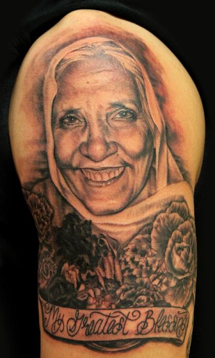 Tattoos - hardeep grandma tattoo - 58974