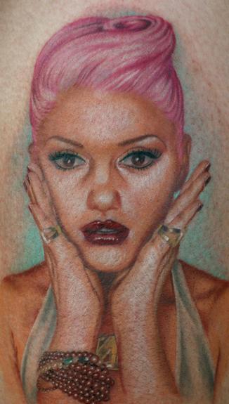 Tattoos - gwen stephani portrait - 53450