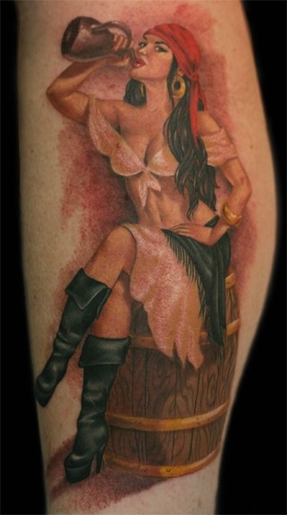 Tattoos - rum pirate - 52881