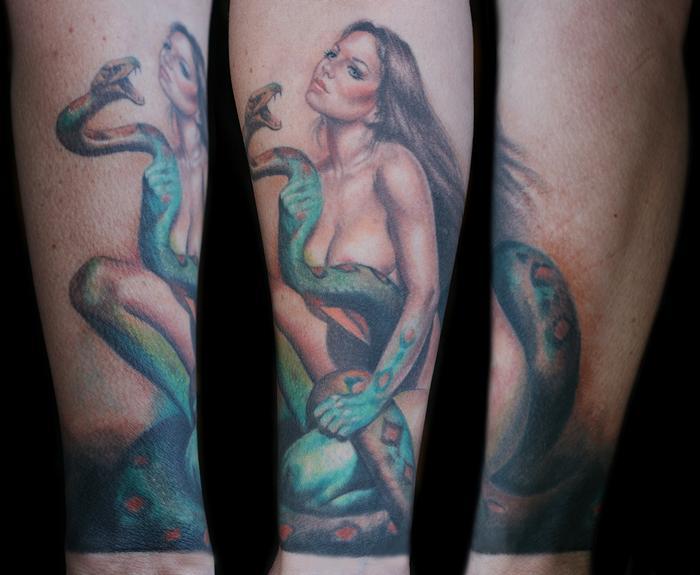 Tattoos - snake woman boris vallejo painting - 53451