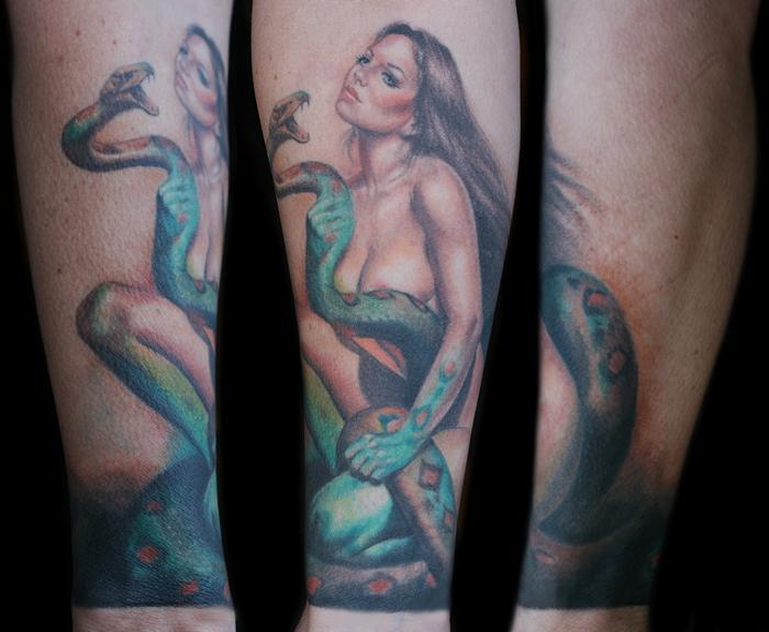 Tattoos - snake woman boris vallejo painting - 53451