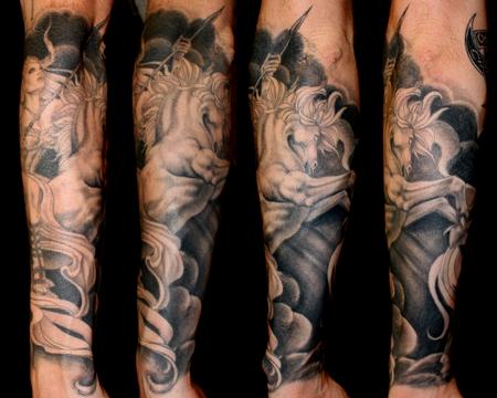 Tattoos - Valkerie Horse Side - 68768