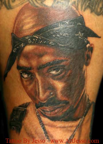 Jesso Tupac Keyword Galleries Color Tattoos Portrait Tattoos 