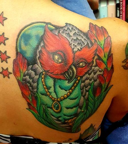 Jesse Neumann - Owl tattoo