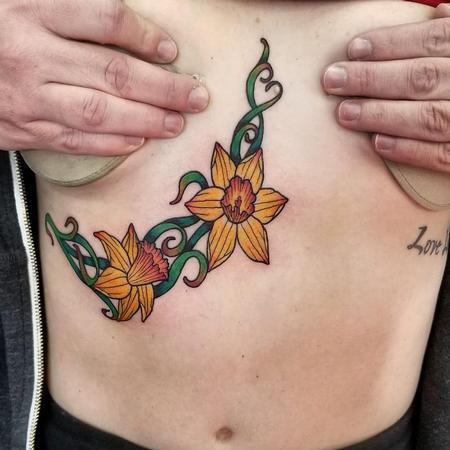 Jesse Neumann - Flower Under Boob Tattoo