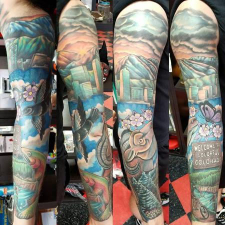 Jesse Neumann - Colorado sleeve tattoo