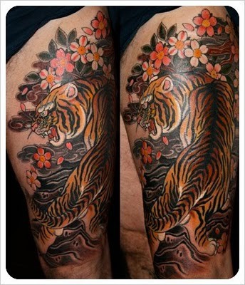 Looking for unique Claudia De Sabe Tattoos Tiger half sleeve