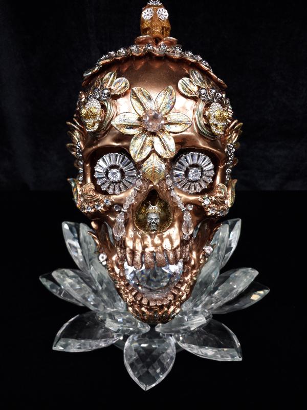 Darc Clements - Bronze & Crystal Skull