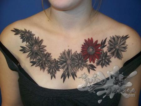 Tattoos - Flower Chest Piece - 102288