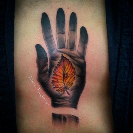 Tattoos - Leaf in Hand - 104701