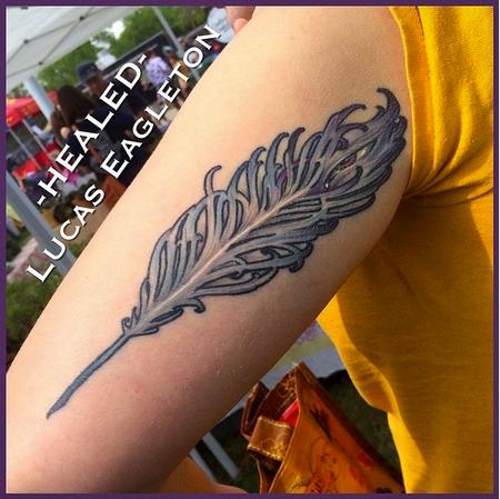 Tattoos - Art Nouveau Feather - 115400