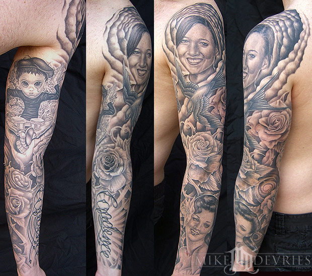 Mike DeVries - Blk n gry sleeve