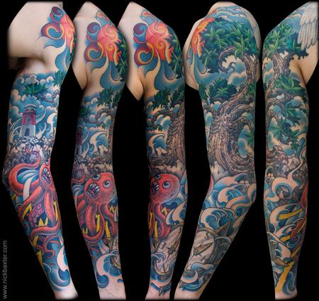 Tattoos - Nautical Bonsai Sleeve - 134526