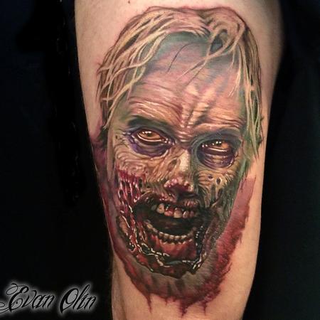 Evan Olin - color realistic zombie tattoo