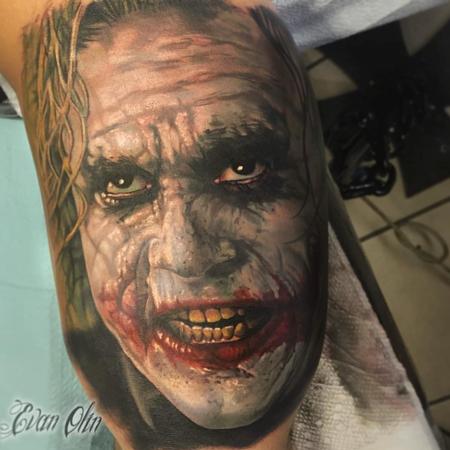 Evan Olin - Color, realistic Joker portrait