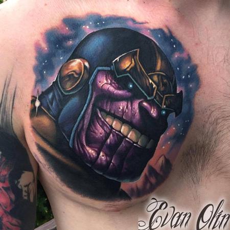 Evan Olin - Thanos tattoo