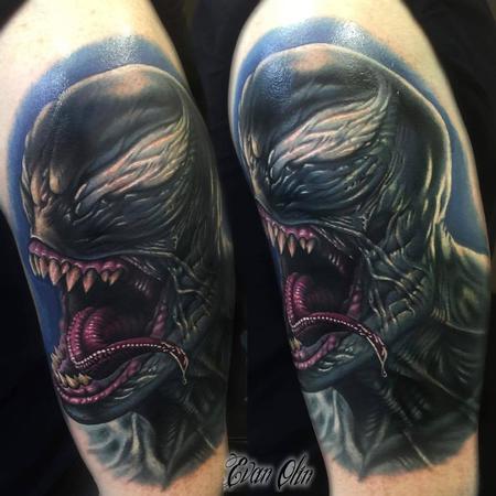 Evan Olin - Full color Venom Tattoo