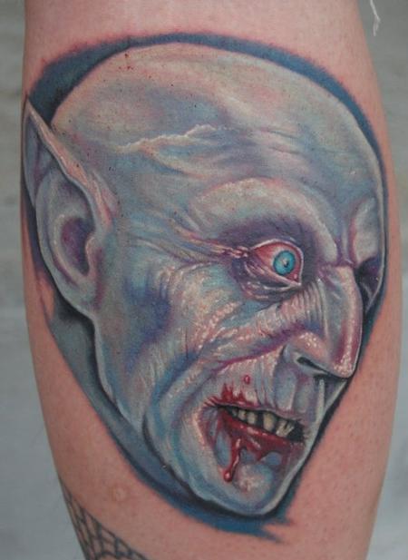 Evan Olin - Full Color Vampire/Nosferatu Tattoo