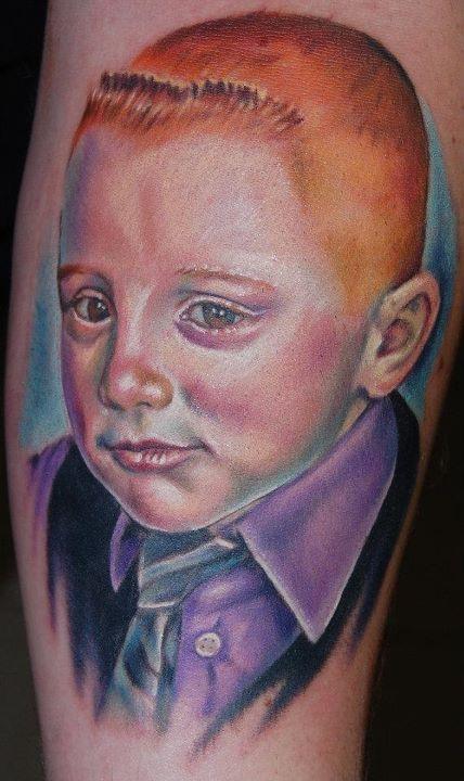 Evan Olin - Color portrait tattoo