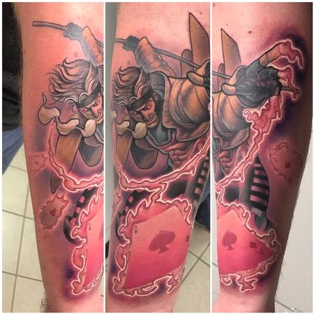 Jay Blackburn - New school X Men Gambit tattoo