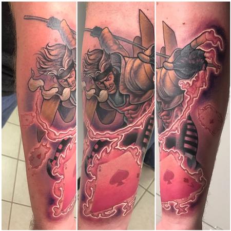 Jay Blackburn - New school X Men Gambit tattoo