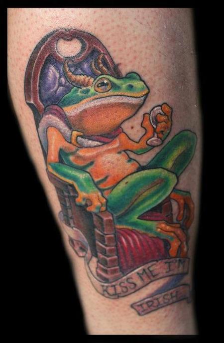Shane Baker - Frog Prince enjoys Merlot.
