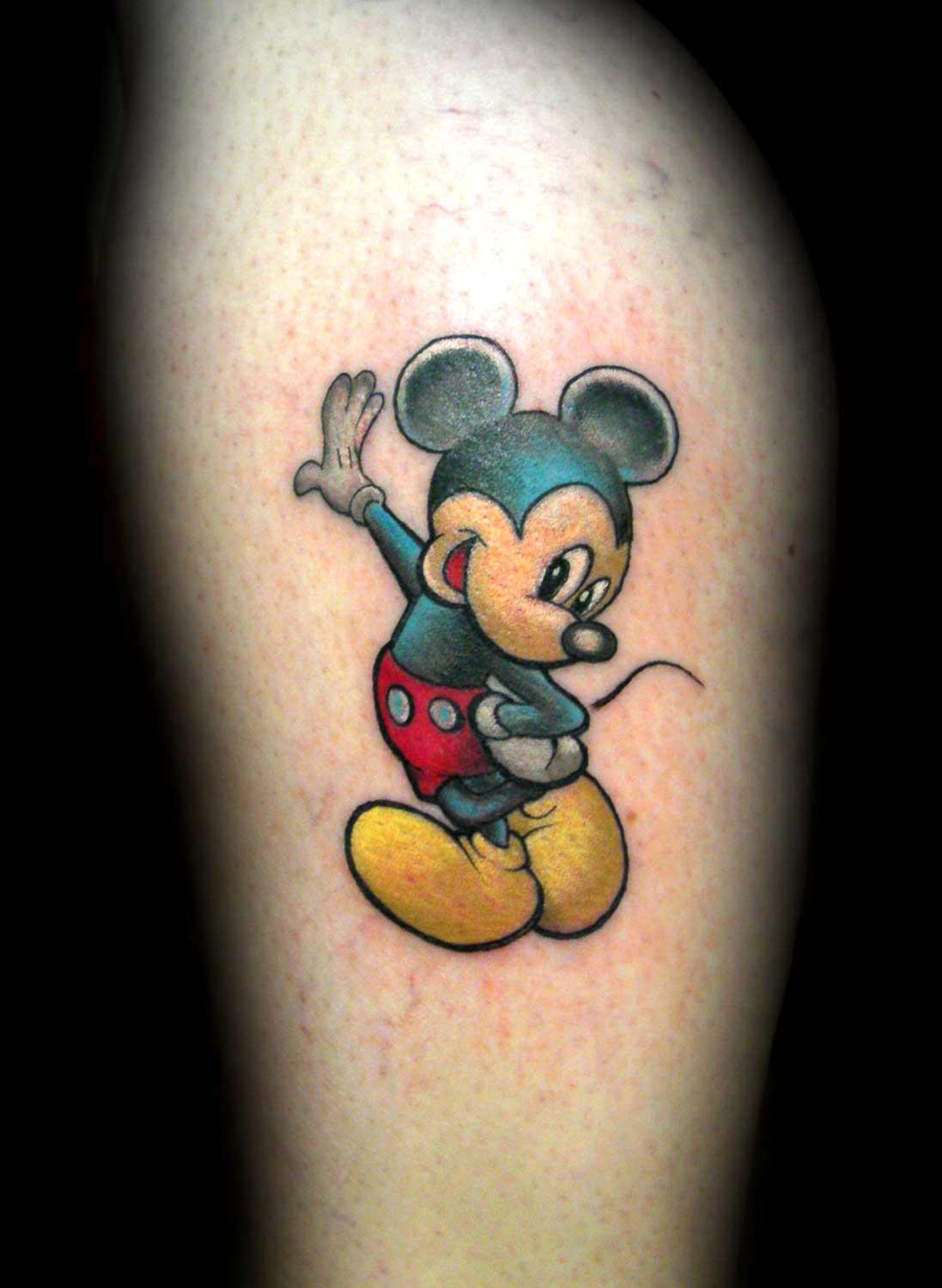Full color Mickey Mouse tattoo