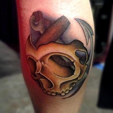 Jay Blackburn - New school skull with anchor