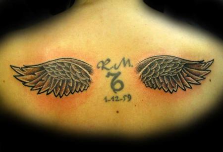 Jay Blackburn - Black and grey new school animated angel wings 