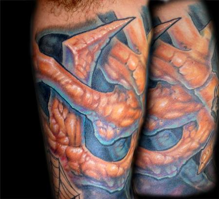 Evan Olin - full color custom bio tattoo