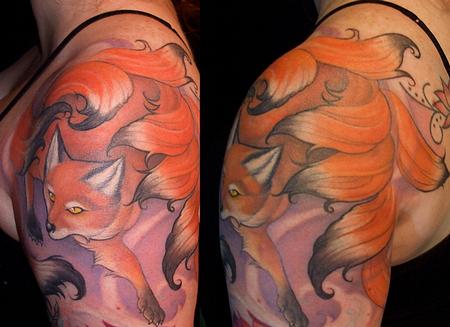 Mike Boissoneault - kitsune half sleeve