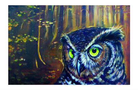 Tattoos - Owl painting  - 75852
