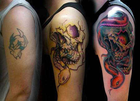 Cover Tatto on Tattoo   Tattoos   Jay Blackburn   Full Color Illustrative Cover Up