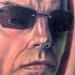 Tattoos - Full color realistic Agent Smith portrait from the Matrix tattoo - 91418