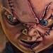 Tattoos - Full color realistic Chucky portrait tattoo - 91419