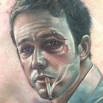 Tattoos - Full color realistic Fight Club movie portrait tattoo - 113545