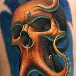 Tattoos - Color, realistic Skull/Octopus fusion tattoo - 108886