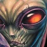 Tattoos - Full color alien and space tattoo - 113546