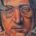 Tattoos - John Lennon from the Beatles/peace half sleeve tattoo - 54305