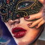 Tattoos - Masquerade mask portrait tattoo - 125910