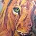 Tattoos - Full color painterly realistic lion tattoo - 89156