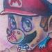 Tattoos - Color Zombie Mario and Goomba Tattoo - 56549