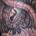 Tattoos - Black and Gray Realistic Octopus and Skull Tattoo - 56550