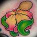 Tattoos - Full color new school illustrative animated Hibiscus flower - 55874