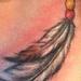 Tattoos - feathers. neck - 65436