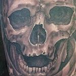 Tattoos - blak and gray army skull - 106145